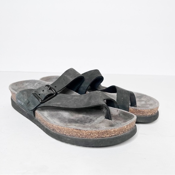 Mephisto Women’s Helen Sandal Black Nubuck Slides Size 36 5 - Picture 1 of 6